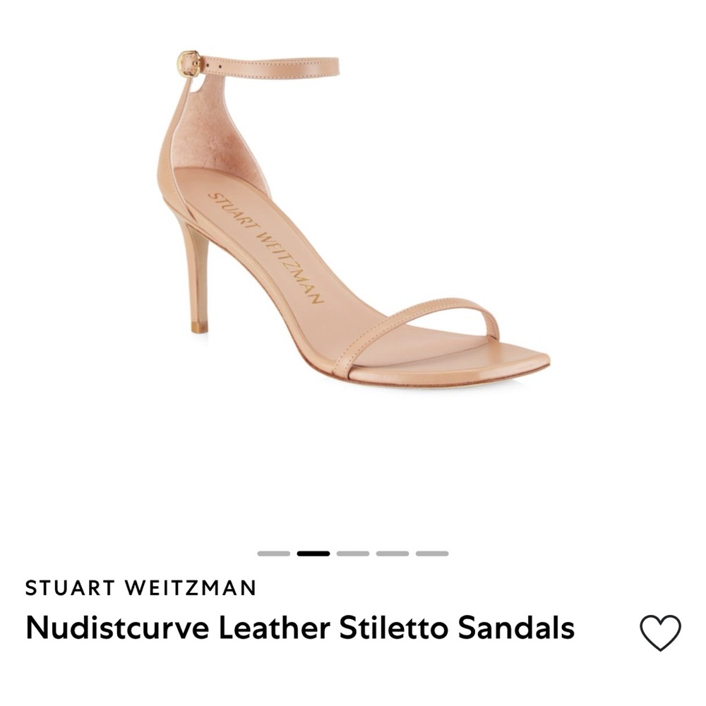 Stuart Weitzman Nude Stiletto Sandals Black!!